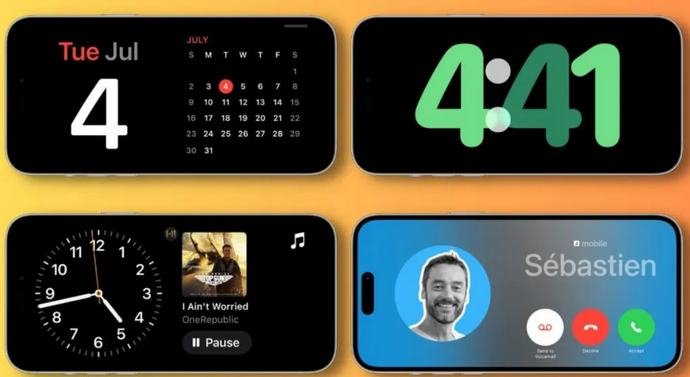 安次苹果手机维修分享iOS17横屏充电待机显示有什么好处 