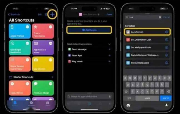 安次苹果14锁屏维修店分享iPhone14升级iOS16.4后如何创建锁屏快捷方式 